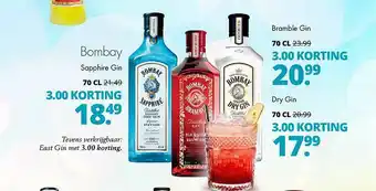 Mitra Bombay Sapphire Gin, Bramble Gin Of Dry Gin 3.00 Korting aanbieding