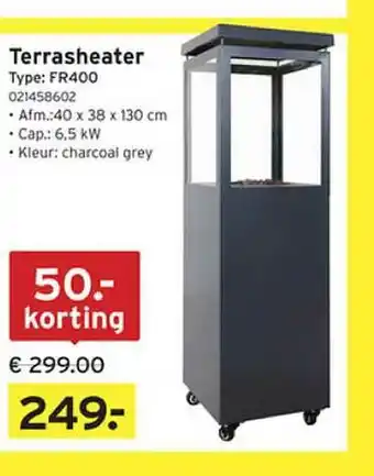 Heuts Terrasheater FR400 50.- Korting aanbieding