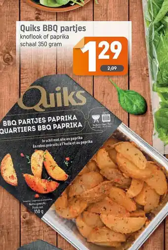 Dagwinkel Quiks BBQ Partjes Knoflook Of Paprika aanbieding