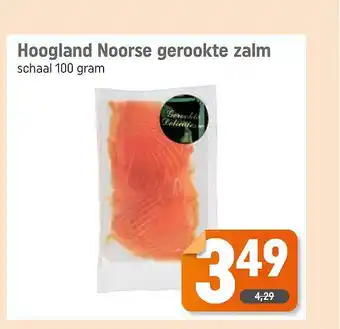 Dagwinkel Hoogland Noorse Gerookte Zalm 100g aanbieding