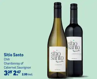 Makro Sitio Santo Chili Chardonnay of Cabernet Sauvignon aanbieding