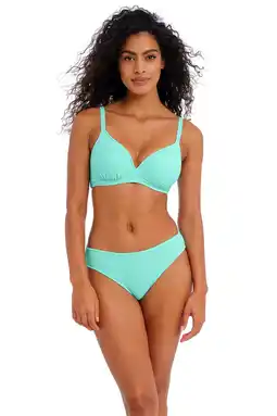 Wehkamp Freya bikinibroekje ibiza waves met textuur turquoise aanbieding