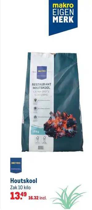 Makro Houtskool Zak 10 kilo aanbieding