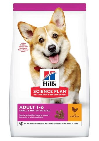 Welkoop Hill's science plan adult small - mini - hondenvoer - kip - 3 kg aanbieding