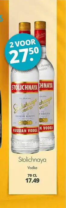 Mitra Stolichnaya Vodka aanbieding