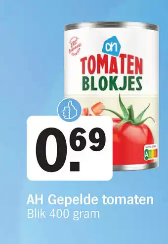 Albert Heijn AH Gepelde tomaten Blik 400 gram aanbieding