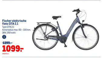 Makro Fischer elektrische fiets CITA 2.1 Type CITA 2.1 Actieradius max. 60 - 100 km, 36V, 250 watt aanbieding