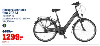 Makro Fischer elektrische fiets CITA 4.1 Actieradius max. 80 - 120 km, 36V, 250 watt aanbieding