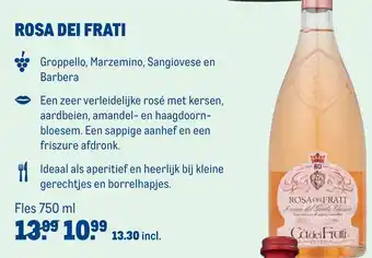 Makro Rosa Dei Frati Groppello, Marzemino, Sangiovese En Barbera 750 ml aanbieding