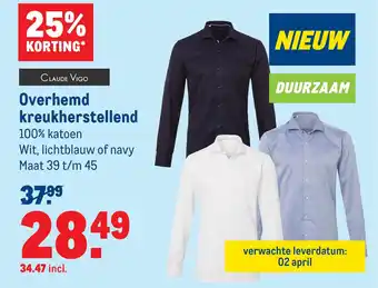 Makro Overhemd kreukherstellend aanbieding