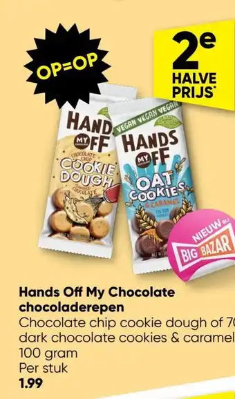 Big Bazar Hands Off My Chocolate chocoladerepen aanbieding