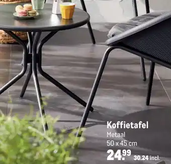 Makro Koffietafel Metaal 50x45 cm aanbieding