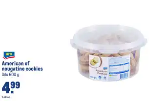 Makro American of nougatine cookies Silo 600 g aanbieding