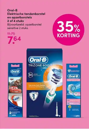 Drogisterij Visser Oral-B Elektrische Tandenborstel En Opzetborstels 2 Of 4 Stuks 35% Korting aanbieding