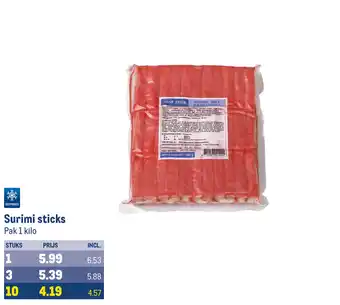 Makro Surimi sticks Pak 1 kilo aanbieding