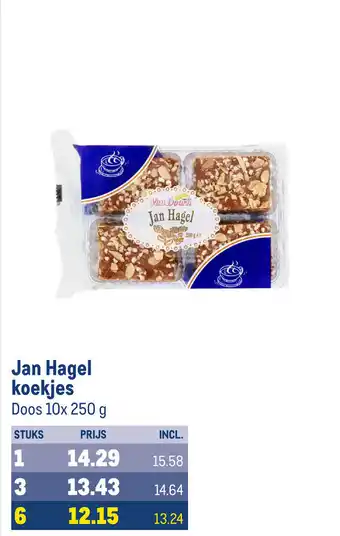 Makro Jan Hagel koekjes Doos 10x 250 g aanbieding