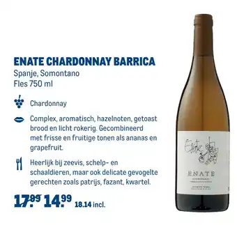 Makro Enate Chardonnay Barrica Spanje, Somontano Fles 750 ml aanbieding