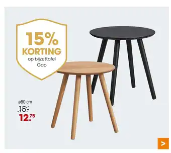 Kwantum op bijzettafel Gap 80 cm aanbieding