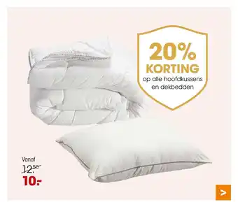 Kwantum op alle hoofdkussens en dekbedden aanbieding