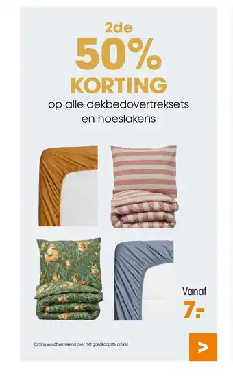 Kwantum op alle dekbedovertreksets en hoeslakens aanbieding