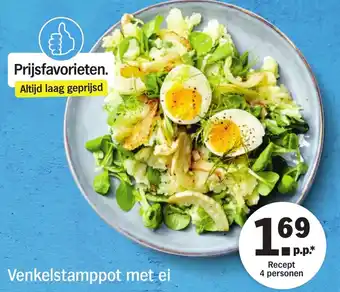 Albert Heijn Vankelstamppot met ei aanbieding