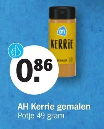 Albert Heijn AH Kerrie gemalen 49g aanbieding