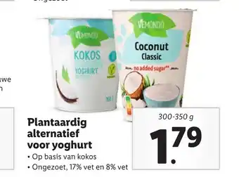 Lidl Plantaardig alternatief voor yoghurt 300-350 g aanbieding