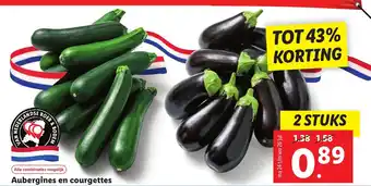 Lidl Aubergines en courgettes 2 stuks aanbieding