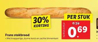 Lidl Frans stokbrood aanbieding