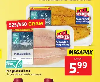 Lidl Pangasiusfilets 525/550 gram aanbieding