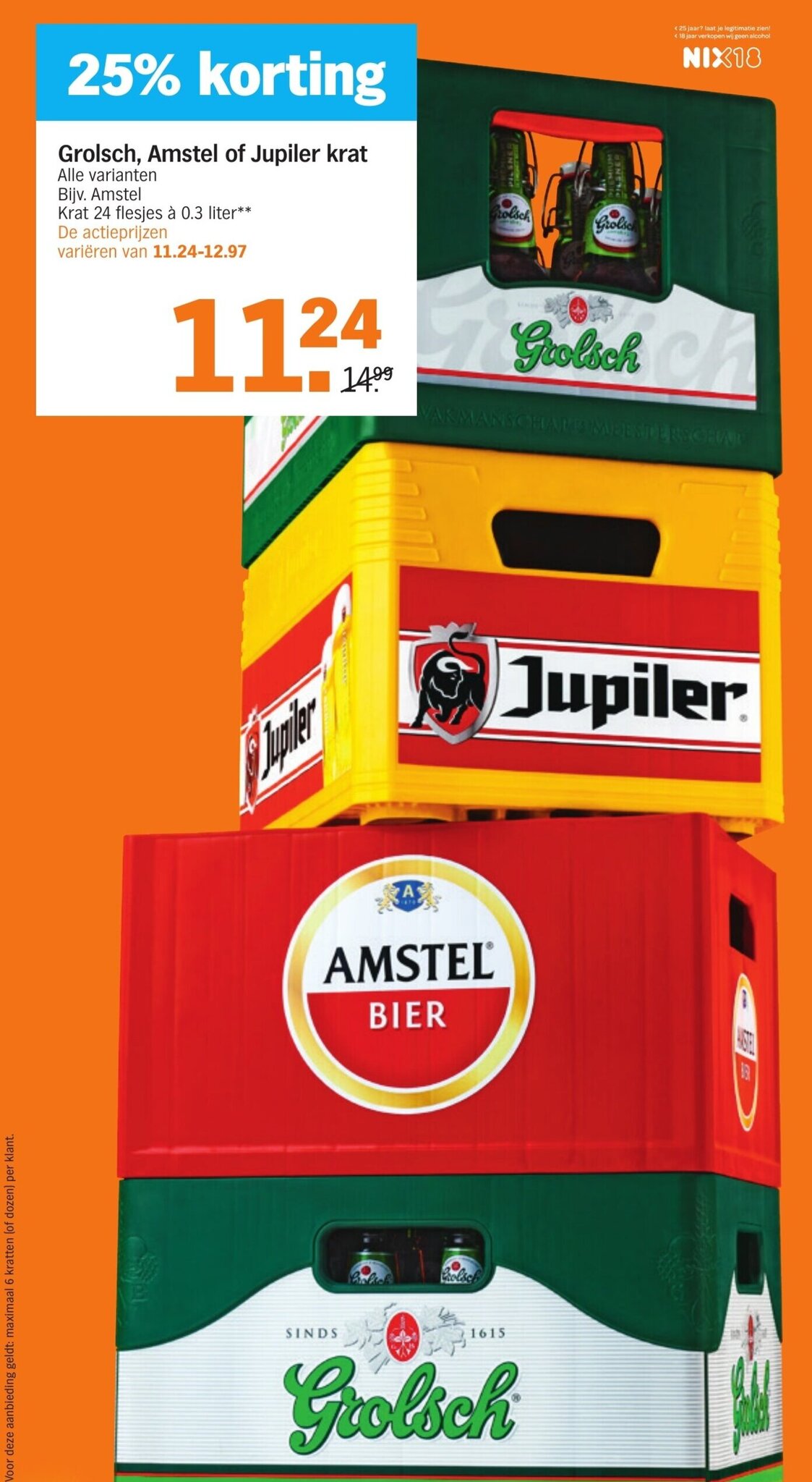 Grolsch Amstel Of Jupiler Krat Aanbieding Bij Albert Heijn