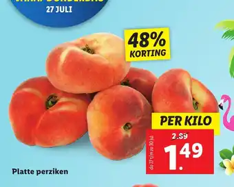 Lidl Platte perziken aanbieding