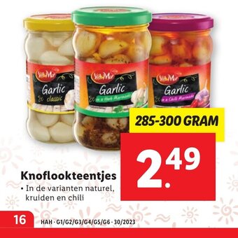 Lidl Knoflookteentjes 285-300 gram aanbieding