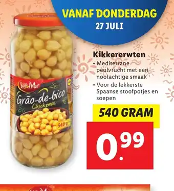 Lidl Kikkererwten 540 gram aanbieding