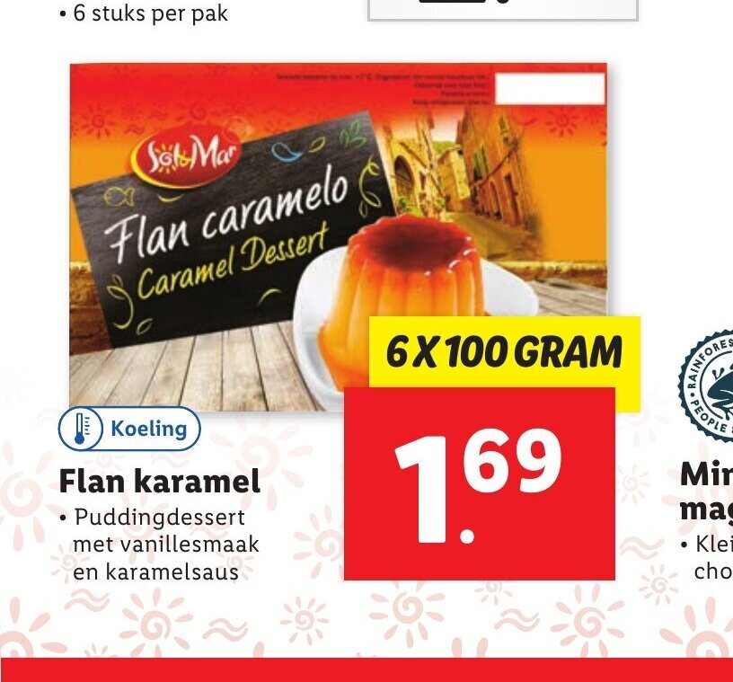 Flan caramelo Caramel Dessert 6 x 100 gram aanbieding bij Lidl