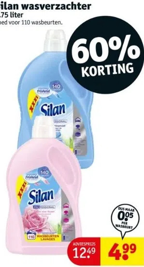 Kruidvat Silan wasverzachter aanbieding