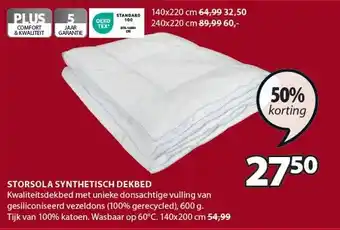 Jysk Storsola synthetisch dekbed aanbieding