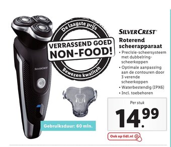 Lidl SILVERCREST Roterend scheerapparaat aanbieding