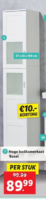 Lidl LIVARNO home Hoge badkamerkast Basel aanbieding