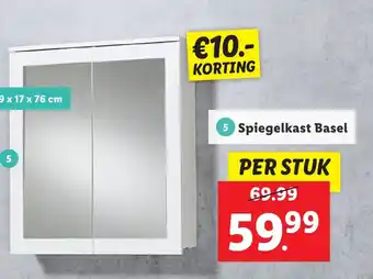 Lidl LIVARNO home Spiegelkast Basel aanbieding