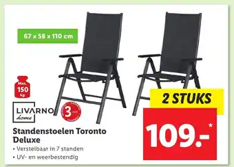 Lidl LIVARNO home Standenstoelen Toronto Deluxe 2 stuks aanbieding