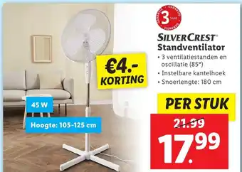 Lidl SILVERCRESTⓇ Standventilator aanbieding