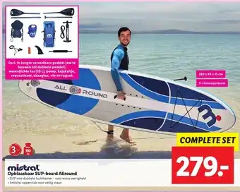 Lidl mistral® Opblaasbaar SUP-board Allround aanbieding