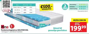 Lidl Hna Pocketveringmatras GELSTAR XXL 80/90x 200cm aanbieding