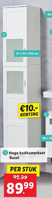 Lidl LIVARNO home Hoge badkamerkast Basel aanbieding