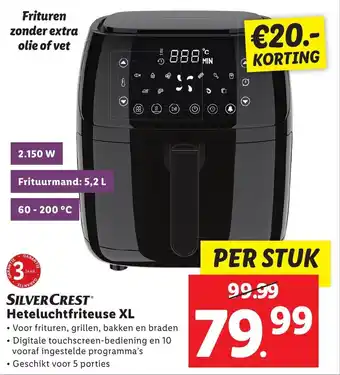 Lidl SILVERCREST Heteluchtfriteuse XL aanbieding