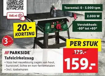 Lidl III PARKSIDEⓇ Tafelcirkelzaag aanbieding