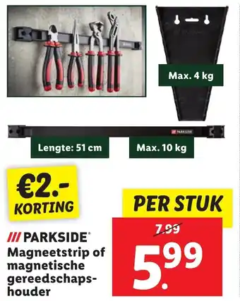 Lidl /// PARKSIDEⓇ Magneetstrip of magnetische gereedschaps-houder aanbieding