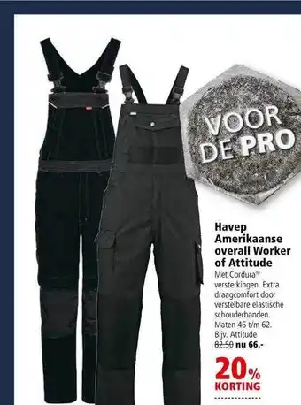 Welkoop Havep Amerikaanse Overall Worker Of Attitude 20% Korting aanbieding