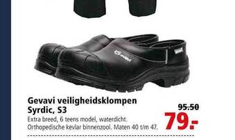 Welkoop Gevavi Veiligheidsklompen Syrdic, S3 aanbieding